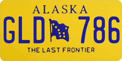 AK license plate GLD786