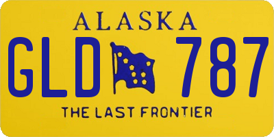 AK license plate GLD787