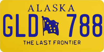 AK license plate GLD788