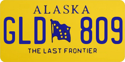 AK license plate GLD809