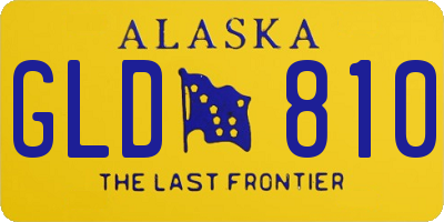 AK license plate GLD810