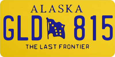 AK license plate GLD815