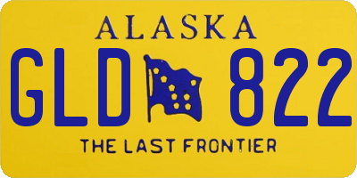 AK license plate GLD822