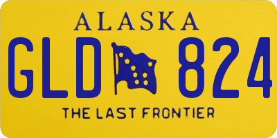 AK license plate GLD824