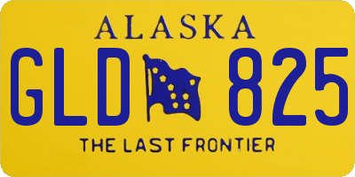 AK license plate GLD825