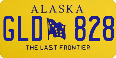 AK license plate GLD828