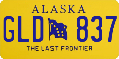 AK license plate GLD837