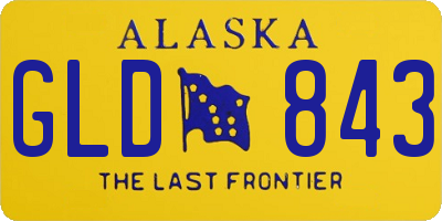 AK license plate GLD843
