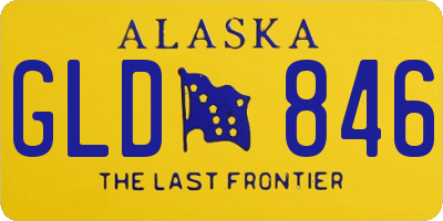 AK license plate GLD846