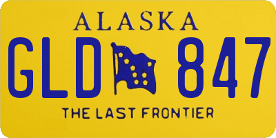 AK license plate GLD847
