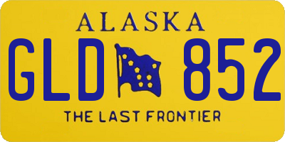 AK license plate GLD852