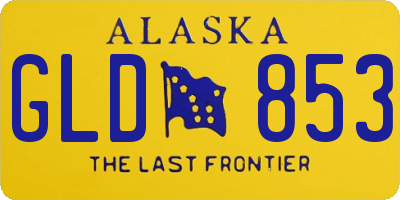 AK license plate GLD853