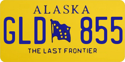 AK license plate GLD855