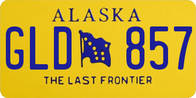 AK license plate GLD857