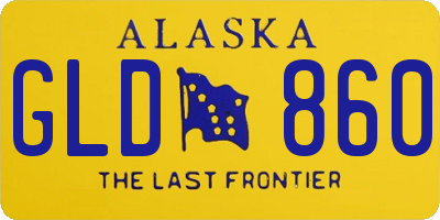 AK license plate GLD860