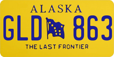 AK license plate GLD863
