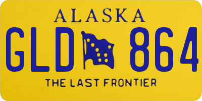 AK license plate GLD864