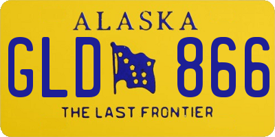 AK license plate GLD866