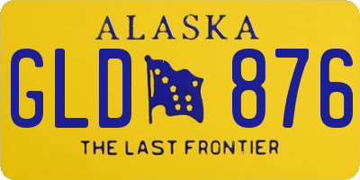 AK license plate GLD876
