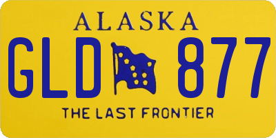 AK license plate GLD877