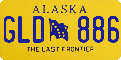 AK license plate GLD886