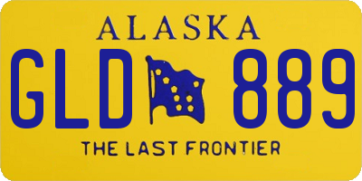 AK license plate GLD889