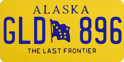 AK license plate GLD896