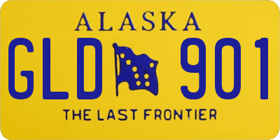 AK license plate GLD901