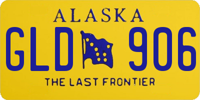 AK license plate GLD906