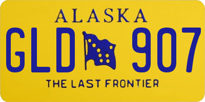 AK license plate GLD907