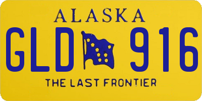 AK license plate GLD916