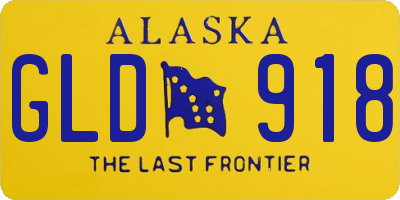 AK license plate GLD918