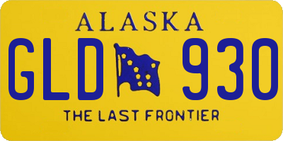 AK license plate GLD930