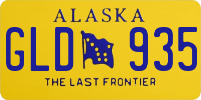 AK license plate GLD935