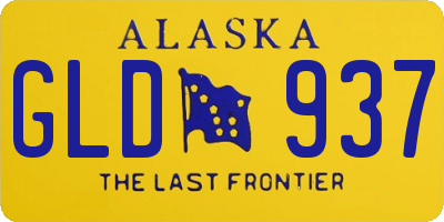 AK license plate GLD937