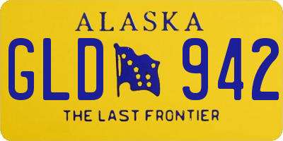 AK license plate GLD942