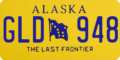 AK license plate GLD948