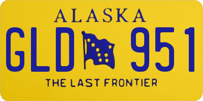 AK license plate GLD951