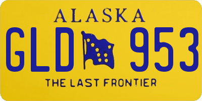 AK license plate GLD953