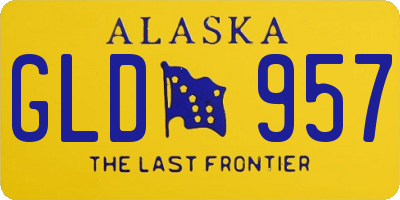 AK license plate GLD957