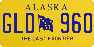 AK license plate GLD960