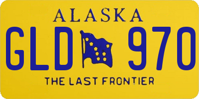 AK license plate GLD970