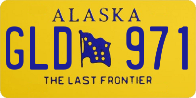 AK license plate GLD971
