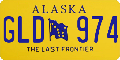 AK license plate GLD974