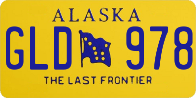 AK license plate GLD978