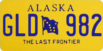 AK license plate GLD982