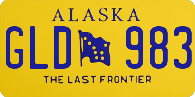 AK license plate GLD983