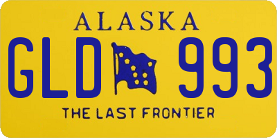 AK license plate GLD993
