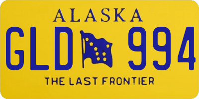 AK license plate GLD994