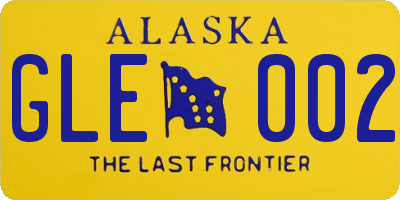 AK license plate GLE002